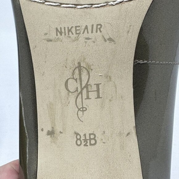 COLE HAAN Laney High Heels Pumps Gold Patent Leather Sz 8.5B - Picture 12 of 13